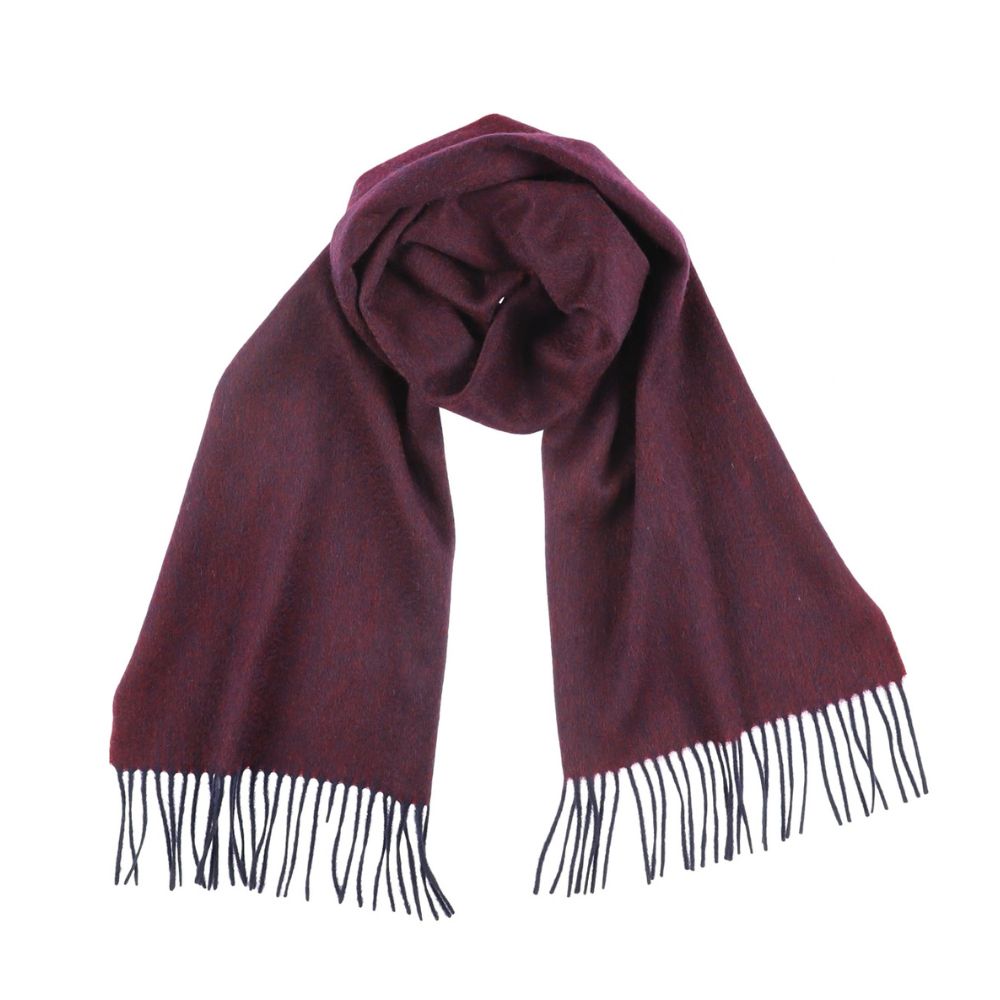 Bordeauxrode cashmere wintersjaal voor dames Parijs (4)