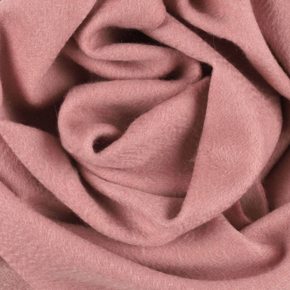 Effen poederroze cashmere sjaal voor dames Parijs