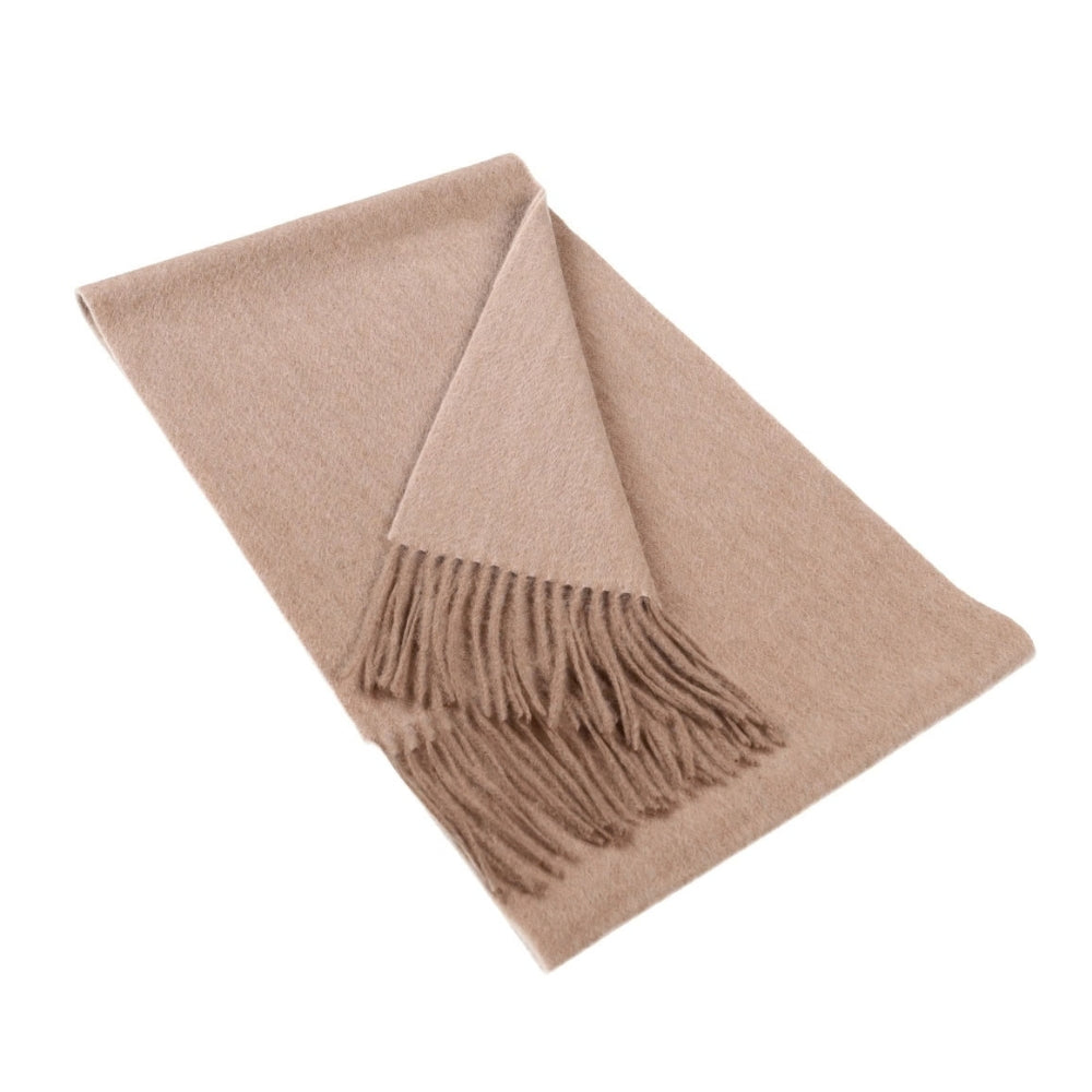 Effen beige cashmere sjaal voor dames Parijs