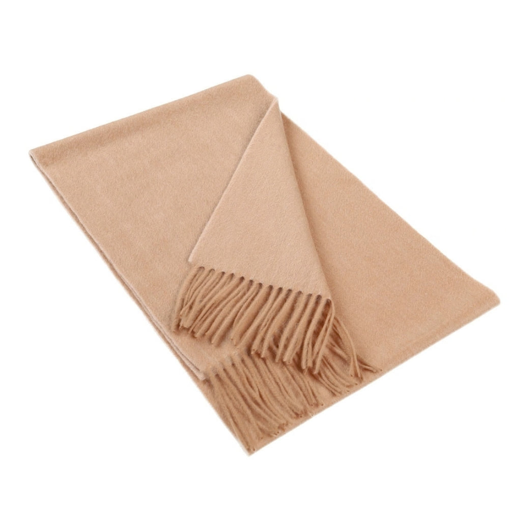 Lichtbeige cashmere wintersjaal voor dames Parijs