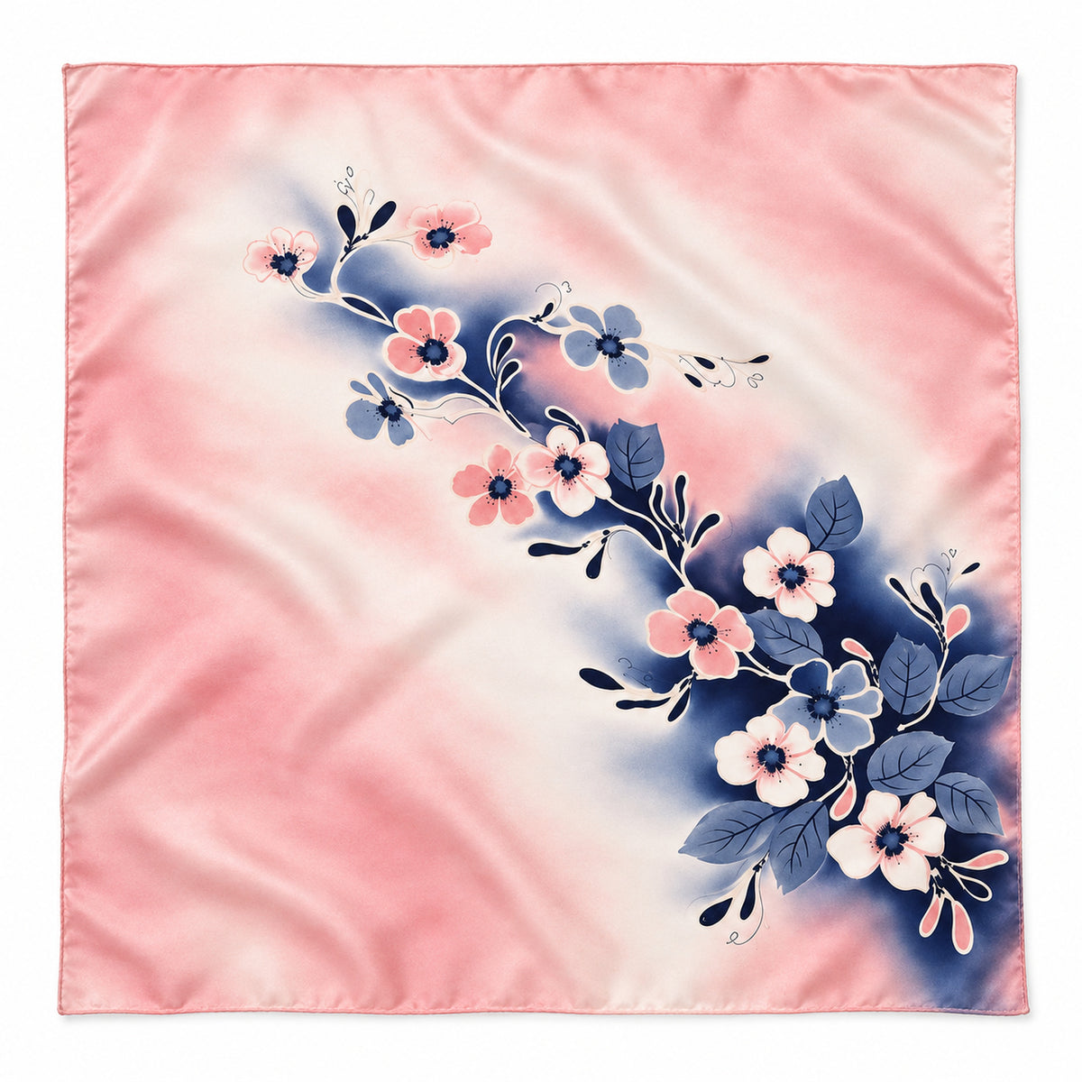 Roze zijden sjaal 90x90 (test)